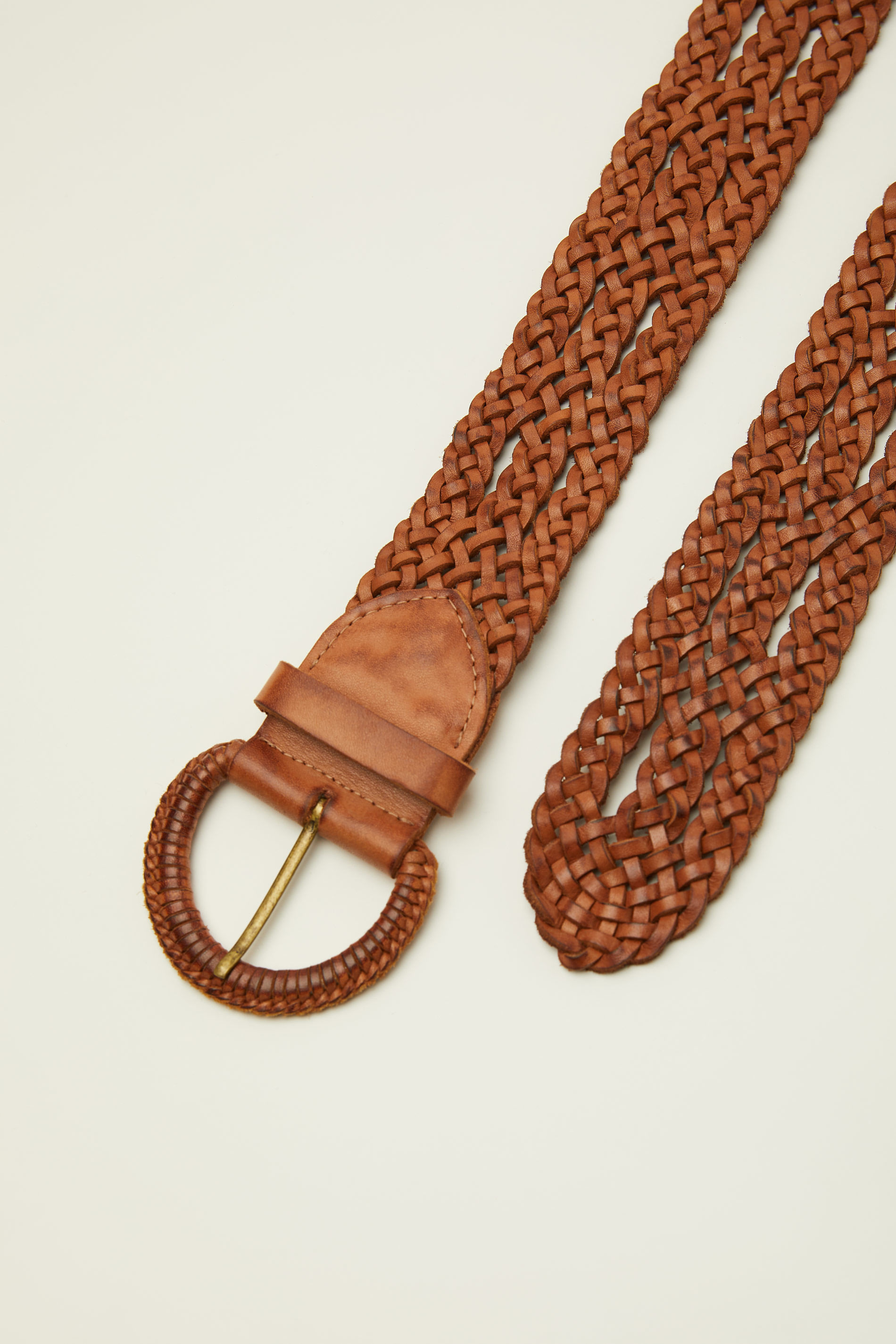 Cinto Braided Leather & Rope Belt