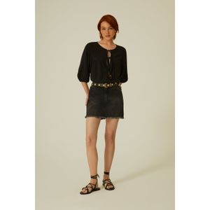 Saia Jeans Curta Black