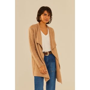 Cardigan Tricot Com Pontas Irregular