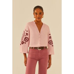 Blusa Bordado Rosa Seco