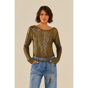 Blusa Tricot Telada Com Foil