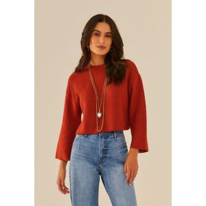 Blusa Tricot Cropped Textura