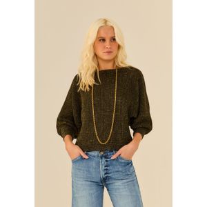 Blusa Tricot Ombro a Ombro Lurex