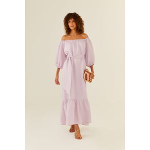 Vestido Longo Barra Babado