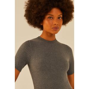 Blusa Tricot Gola Alta