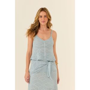 Blusa Tricot Alcinha e Botões