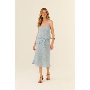 Saia Tricot Longa Com Lenço