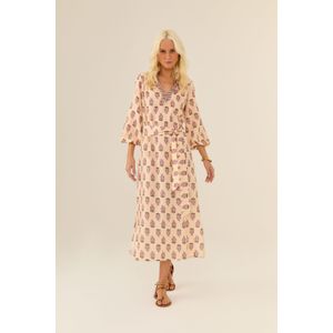 Vestido Manga Midi Estampa Anik