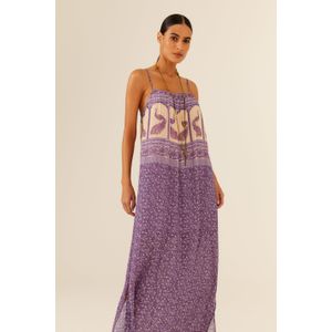 Vestido De Alça Ggt Estampa Plumas