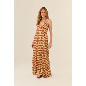 Vestido Midi Estampa Mya Grão