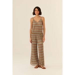 Calça Tricot Chevron Rayon e Lurex