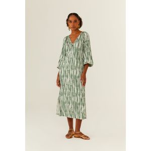 Vestido Estampa Shibori Verde Mar
