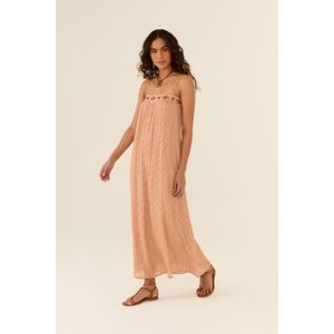 Vestido Detalhe Pala Estampa Hippie Grão