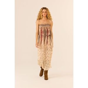 Vestido Midi Alça Ggt Estampa Magnólia