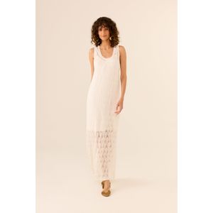 Vestido Tricot Regata Ponto Rendado