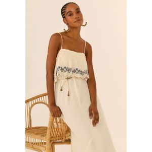 Vestido Midi Ggt Decote Bordado