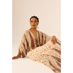 Vestido Manga Longa Ggt Estampa Magnólia