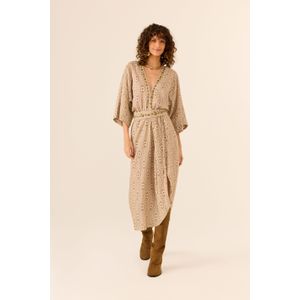 Vestido Midi Decote Estampa Floral Jardim