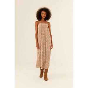 Vestido Midi Entremeio Estampa Petúnia