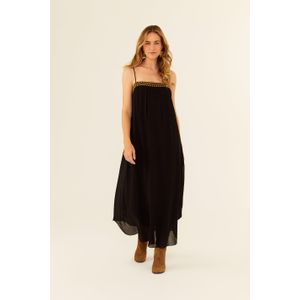 Vestido Midi Ggt Bordado Metais