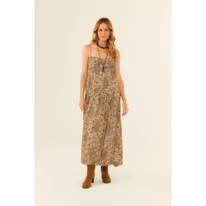 Vestido Alça Ggt Estampa Valência Corrido