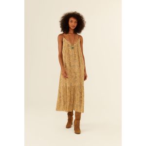Vestido Midi Alça Ggt Estampa Relicário