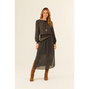 Vestido Midi Manga Longa Ggt