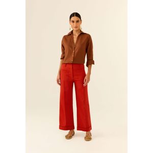 Calça Reta Alfaiataria Bolsos