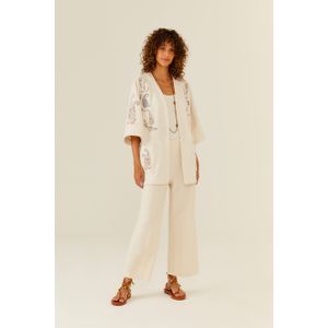 Calça Pantacourt Textura