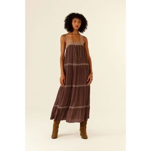 Vestido Midi Alça Estampa Martini