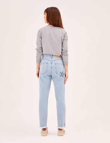 Calça Jeans Feminina Recuzza Reta Azul - 10622 - Estrela Mix - Uma