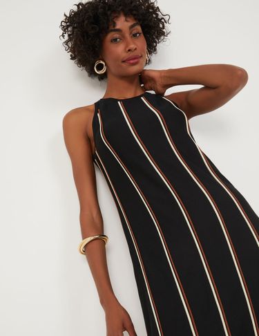 Vestido com listras horizontais 2025
