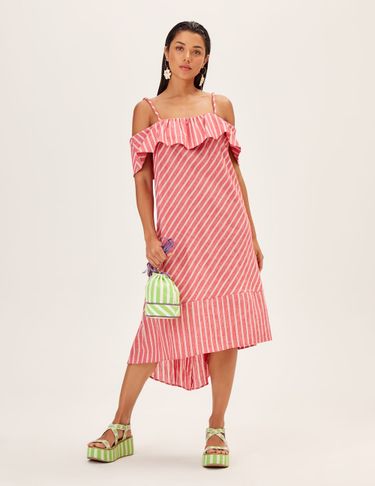 Vestidos listrados curtos top